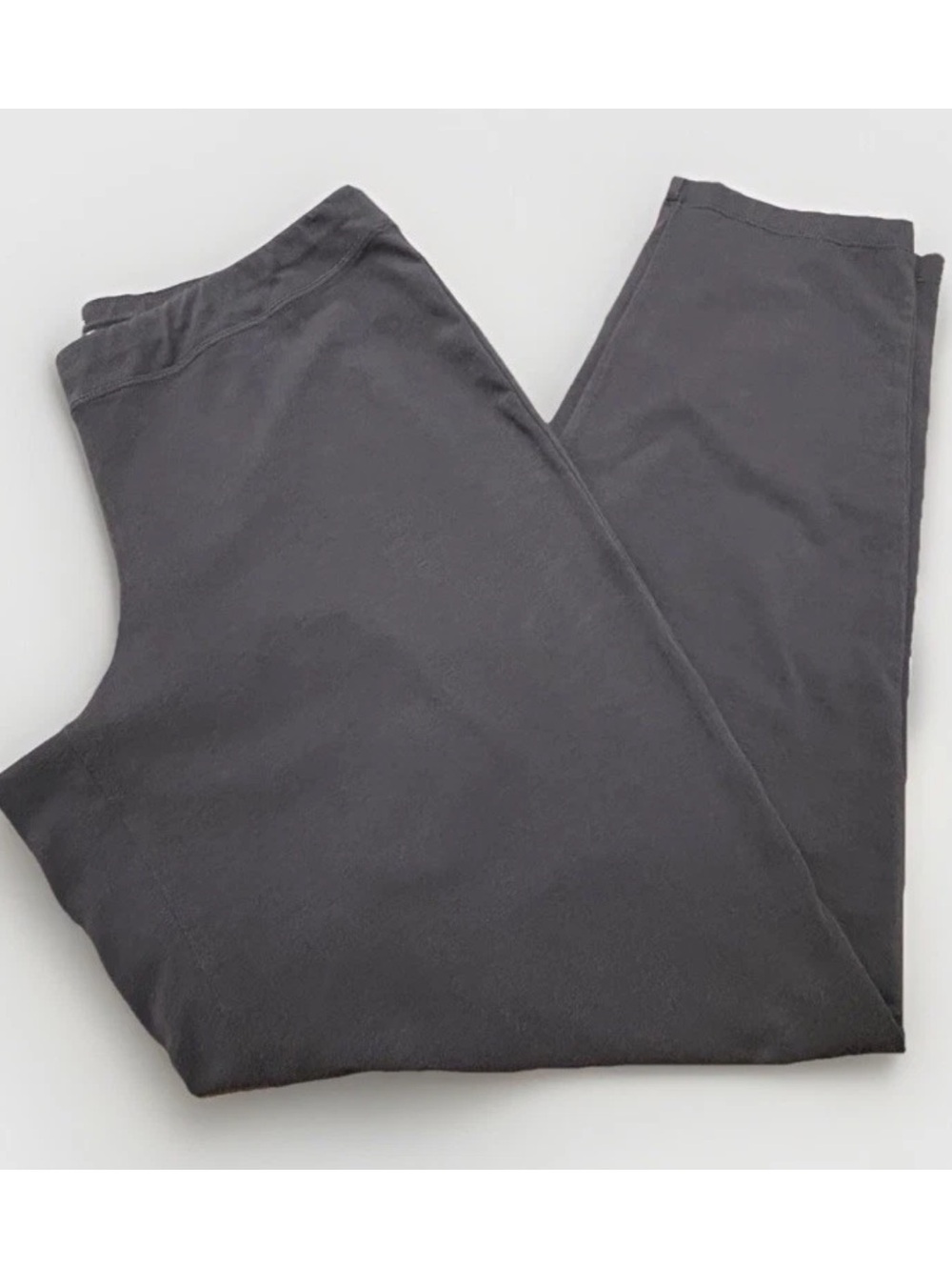 EILEEN FISHER Ankle Pants - Stretch Cotton Blend Knit Pull On